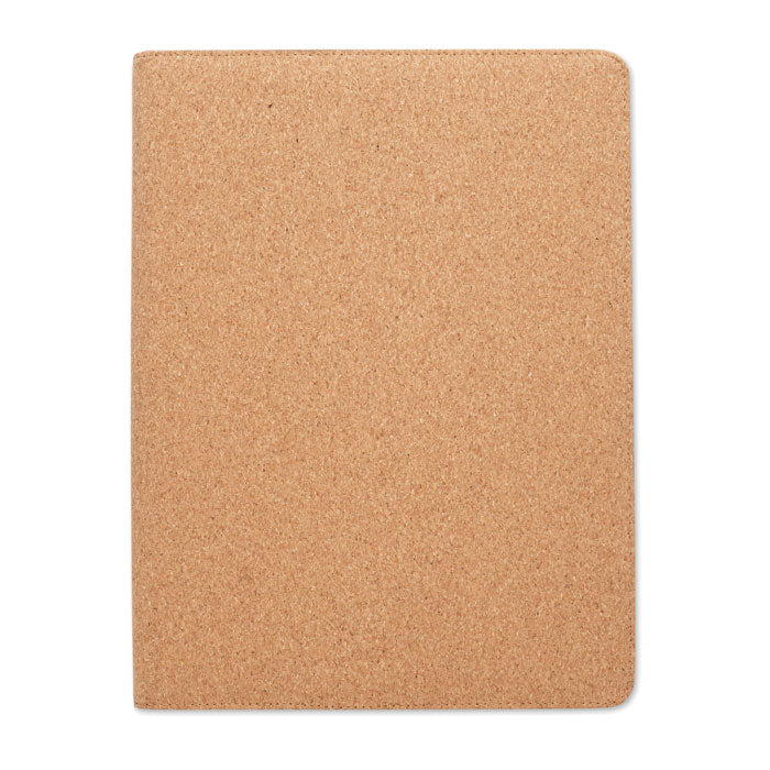 Branded A4 Cork Conference Folder with Pen without branding