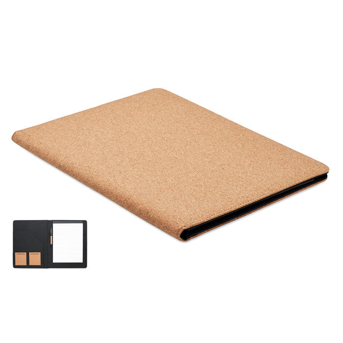Branded A4 Cork Conference Folder with Pen