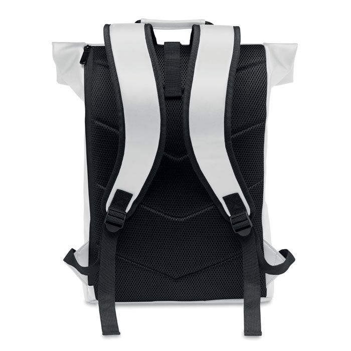 Branded Laptop PU Rolltop Backpack without branding