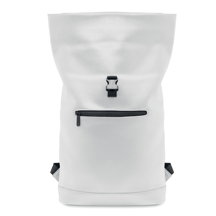 Branded Laptop PU Rolltop Backpack without branding