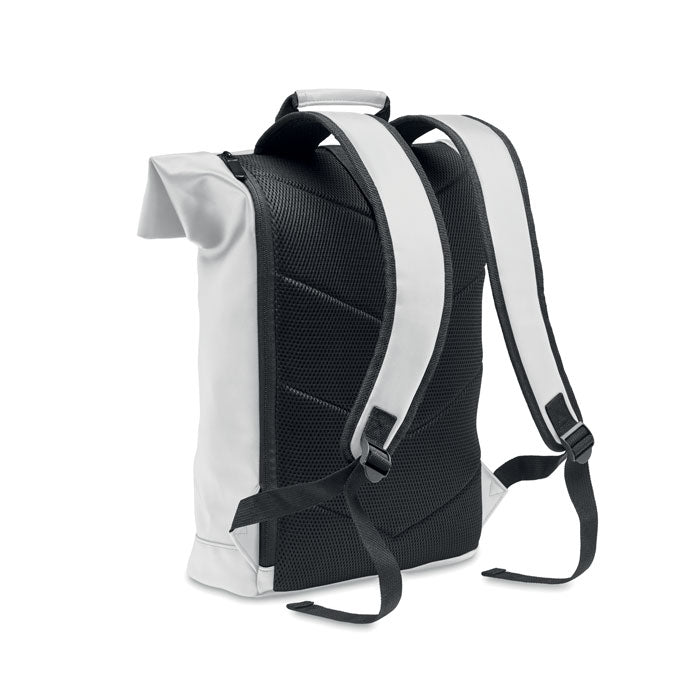 Branded Laptop PU Rolltop Backpack without branding