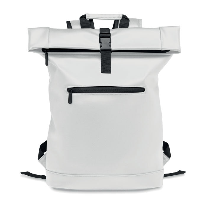Branded Laptop PU Rolltop Backpack without branding