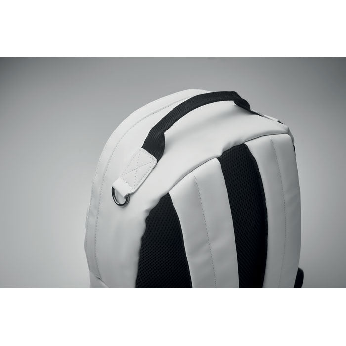 Branded 15 Inch Laptop Backpack in Soft PU without branding