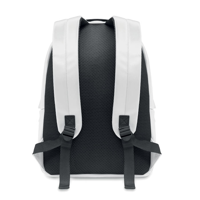 Branded 15 Inch Laptop Backpack in Soft PU without branding