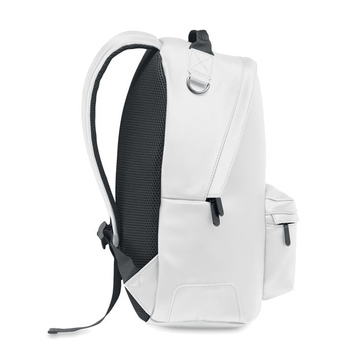 Branded 15 Inch Laptop Backpack in Soft PU without branding
