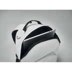Branded 15 Inch Laptop Backpack in Soft PU in use