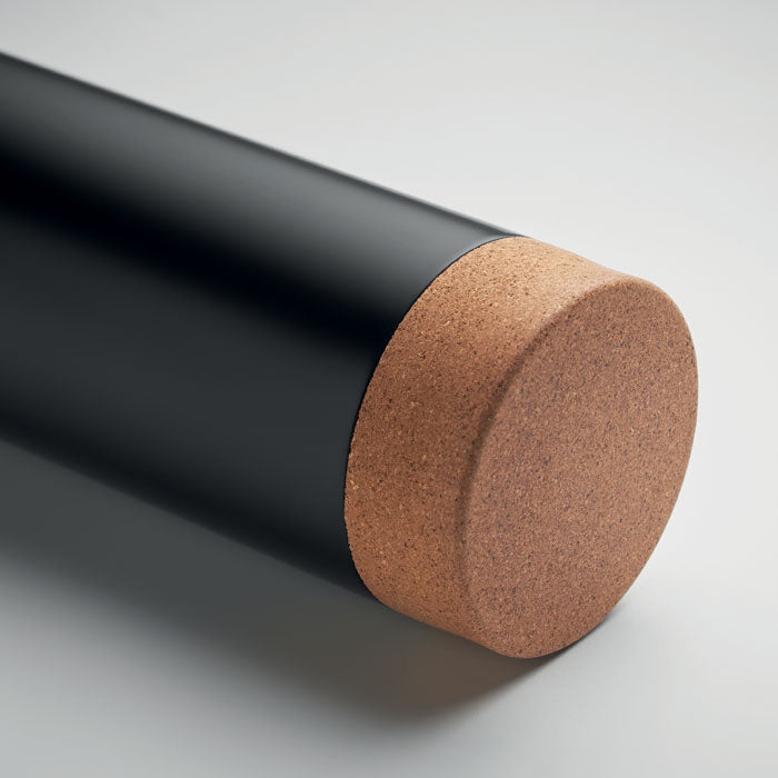 Branded Stainless Steel and Cork Water Bottle