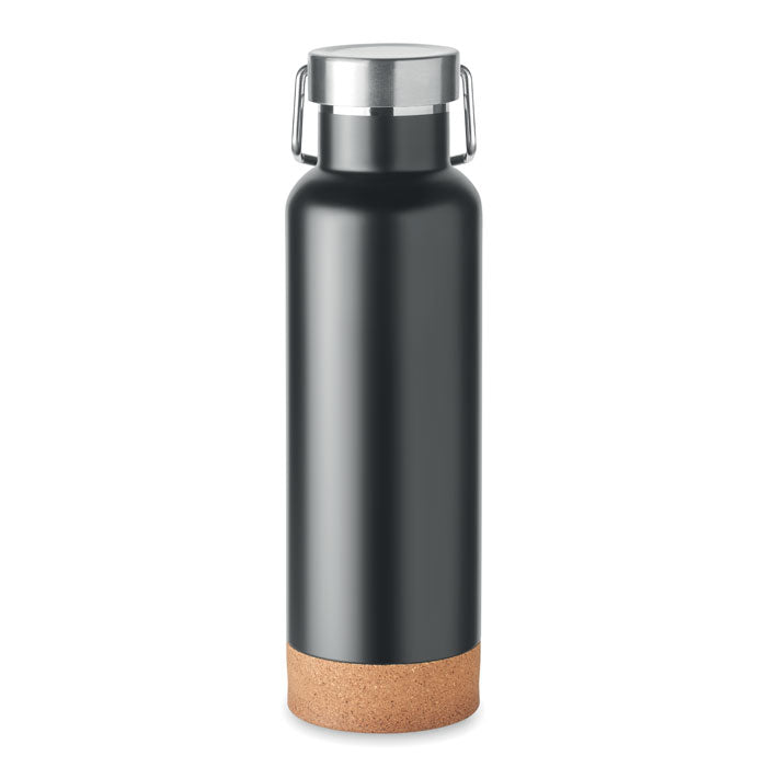 Branded Stainless Steel and Cork Water Bottle