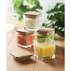 Branded Plant Based Candle in use