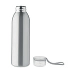 Branded stainless steel bottle, open