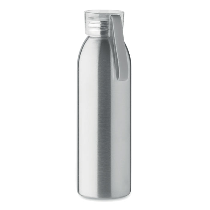 Branded stainless steel bottle with silicone hanger