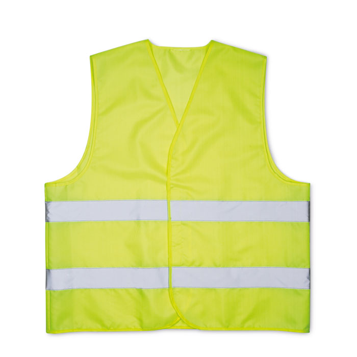 Branded Knitted High Visibility Waistcoat in Yellow
