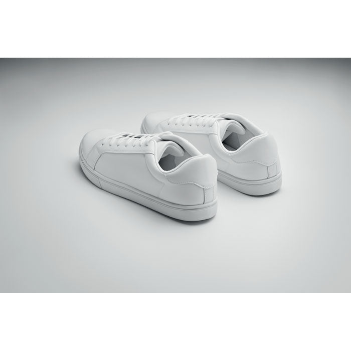 PU White Trainers in use