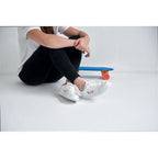 PU White Trainers in use