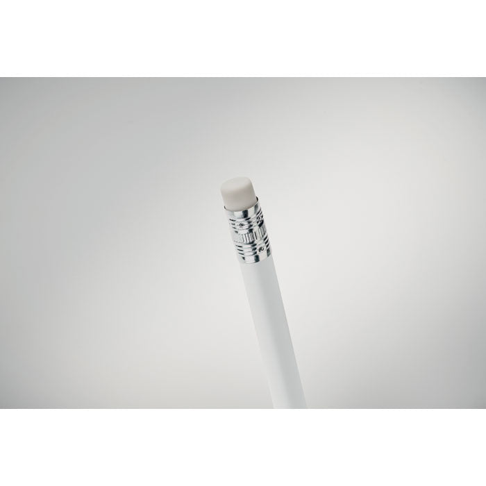 Branded natural pencil with eraser, detail