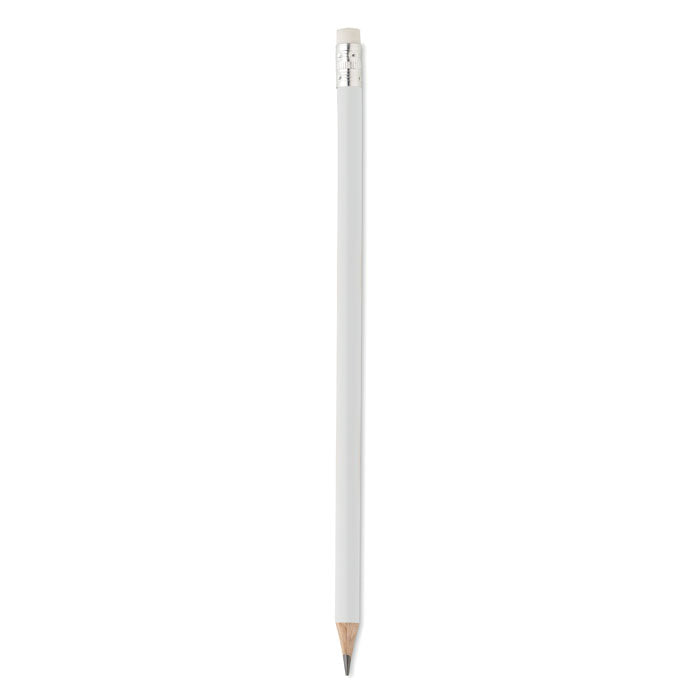 Branded natural pencil with eraser, bulk pack