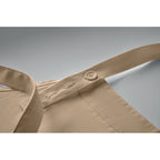 Branded Organic Cotton Bib Apron with Button Strap 240gsm without branding