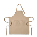 Branded Organic Cotton Bib Apron with Button Strap 240gsm without branding