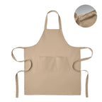 Branded Organic Cotton Bib Apron with Button Strap 240gsm
