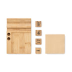 Branded Bamboo Desktop Calendar with Phone Holder without branding