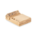Branded Bamboo Desktop Calendar with Phone Holder