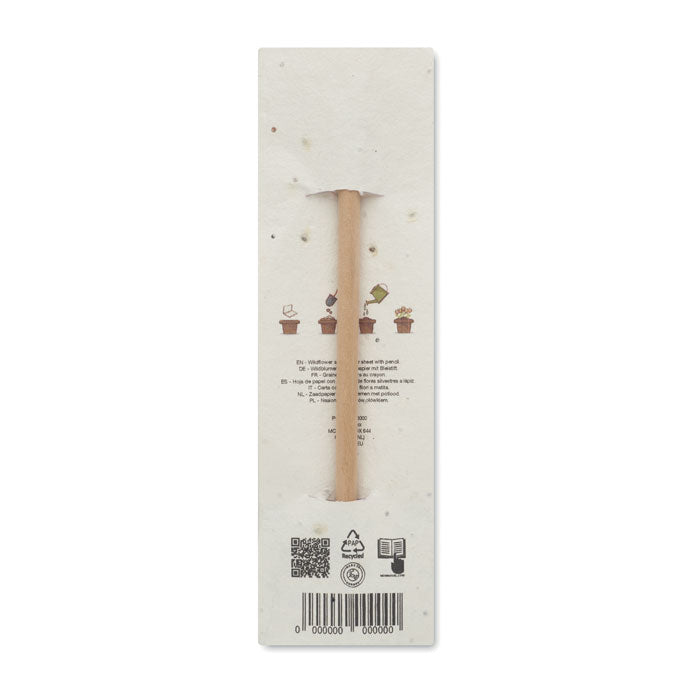 Branded Wood and Seed Paper Pencil