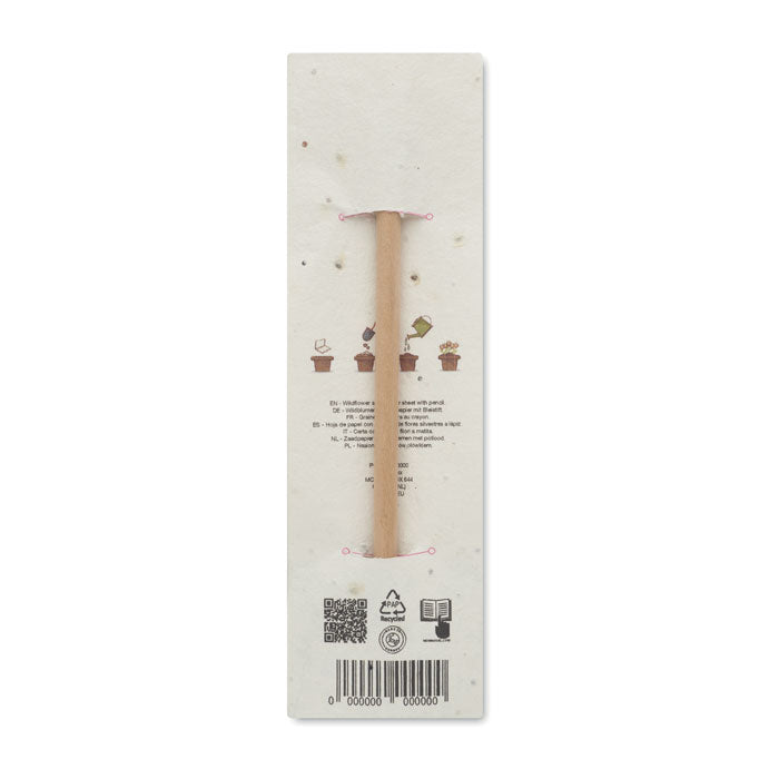 Branded Pencil in Seed Paper Pouch without branding