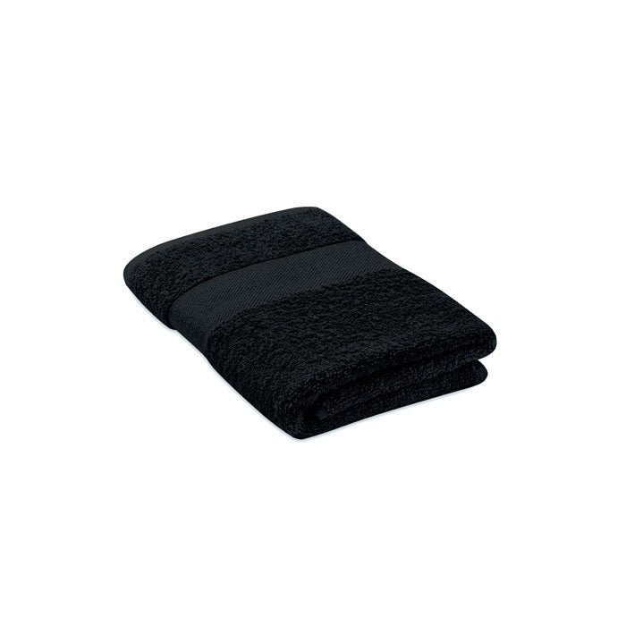Branded Organic Cotton Terry Towel 50 x 30cm in Black