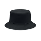 Branded Brushed Cotton Bucket Hat 260gsm in Black