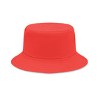 Branded Brushed Cotton Bucket Hat 260gsm in Red