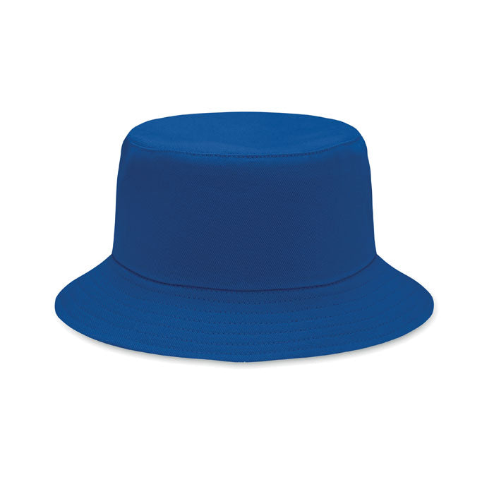 Branded Brushed Cotton Bucket Hat 260gsm in Blue