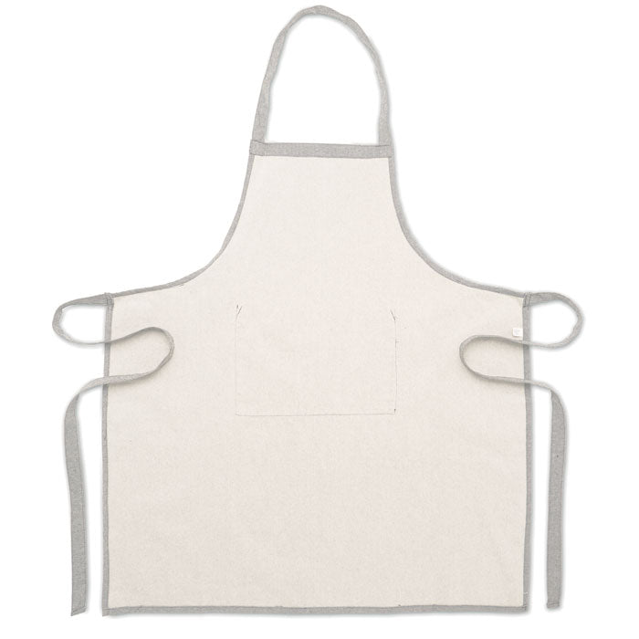 Branded Recycled Cotton Kitchen Apron with Pocket 220gsm without branding