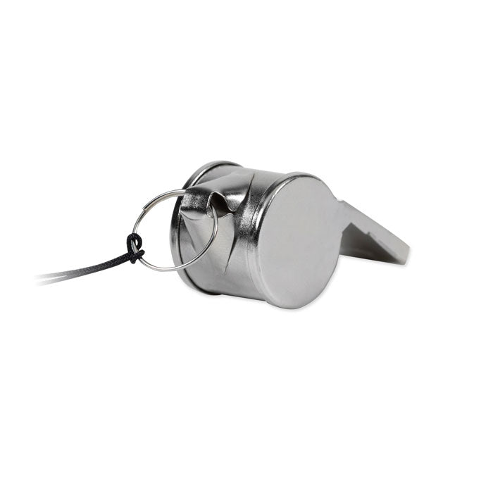 Branded Metal Whistle with Lanyard without branding