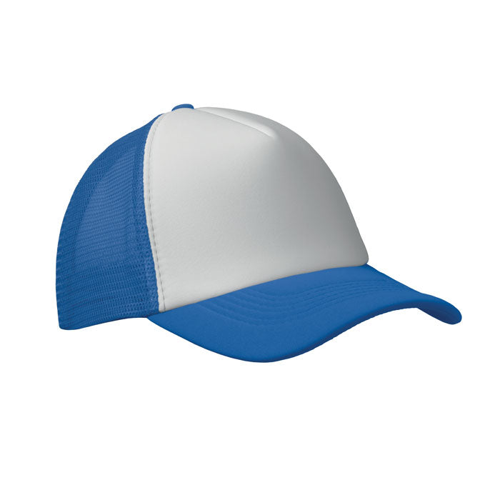 Branded 5 Panel Trucker Cap in Blue