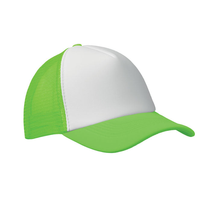 Branded 5 Panel Trucker Cap in Green