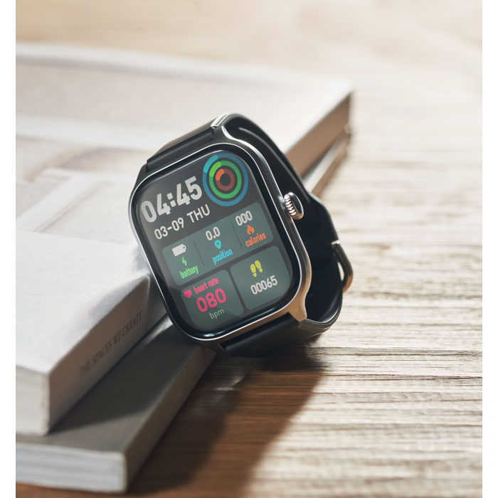 Branded Zinc Alloy Smart Health Watch in use