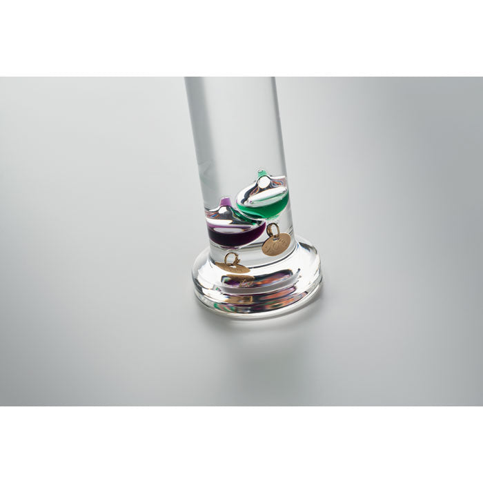 Branded Galileo Thermometer in use