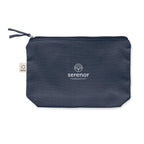 Branded Recycled Cosmetic Bag 320gsm in Blue