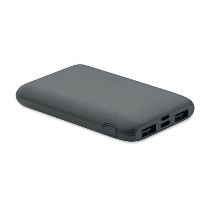 Branded Recycled ABS Power Bank 5000mAh 20W in Grey