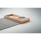 Branded All in 1 Bamboo Desk Organiser Phone Charger without branding