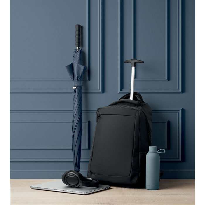 Branded 480D RPET Backpack Trolley in use