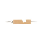 Branded Bamboo Key Ring Phone Stand with Charging Cable without branding