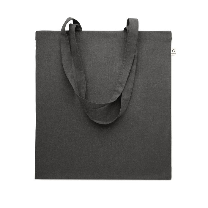Branded Recycled Cotton Shopping Bag 38 x 42cm in Black