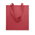 Branded Recycled Cotton Shopping Bag 38 x 42cm in Red