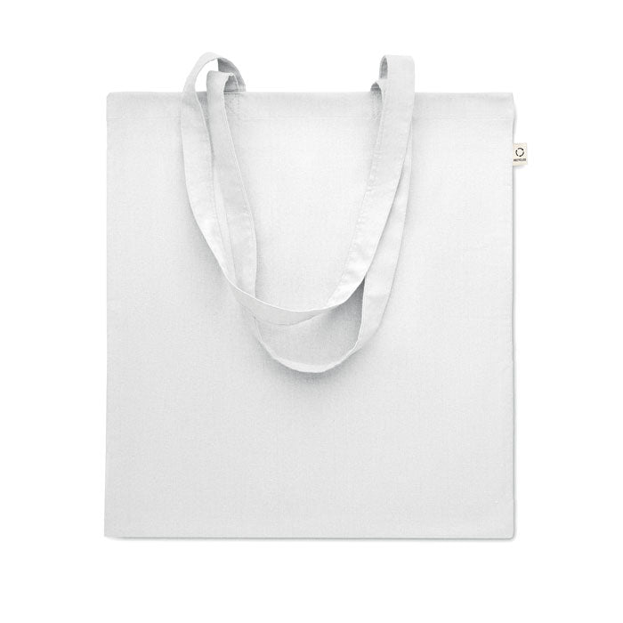 Branded Recycled Cotton Shopping Bag 38 x 42cm in White