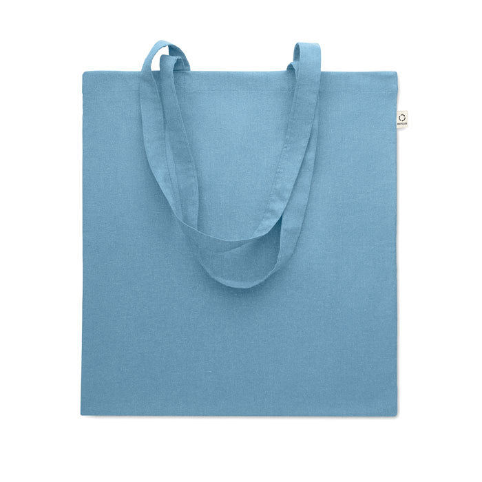Branded Recycled Cotton Shopping Bag 38 x 42cm in Blue
