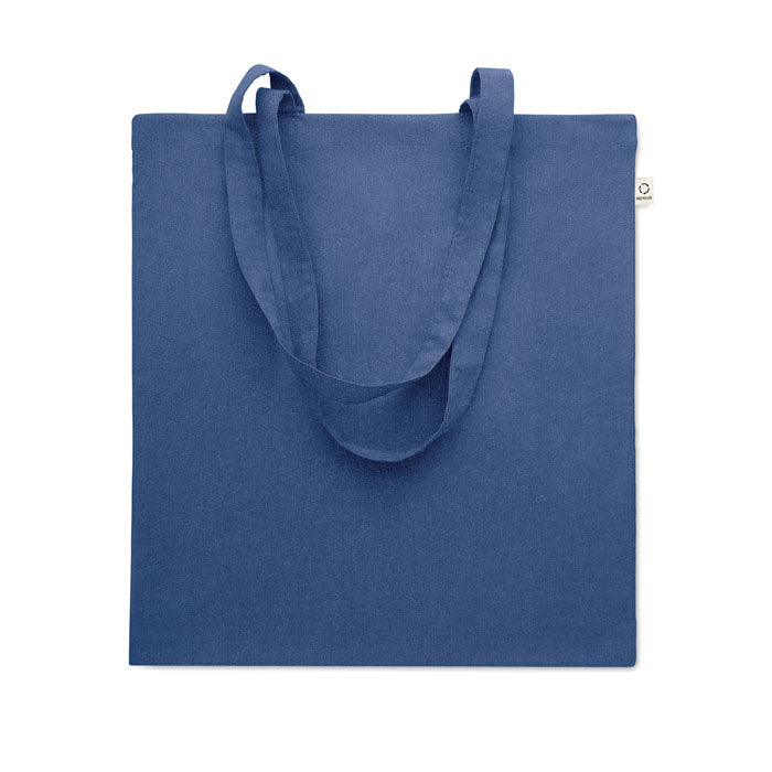 Branded Recycled Cotton Shopping Bag 38 x 42cm in Blue