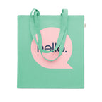 Branded Recycled Cotton Shopping Bag 38 x 42cm in Green