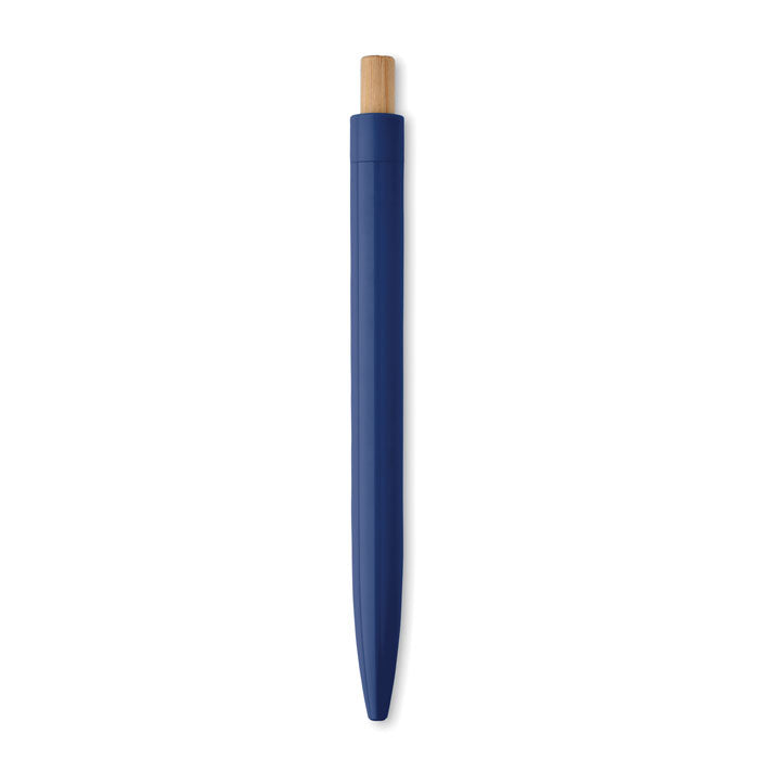 Branded Recycled ABS Pen with Bamboo Button without branding
