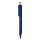 Branded recycled abs pen with bamboo button
